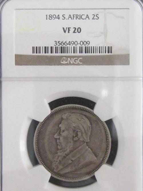 ** VF 20 1894 TWO SHILLING 2s NGC GRADED**