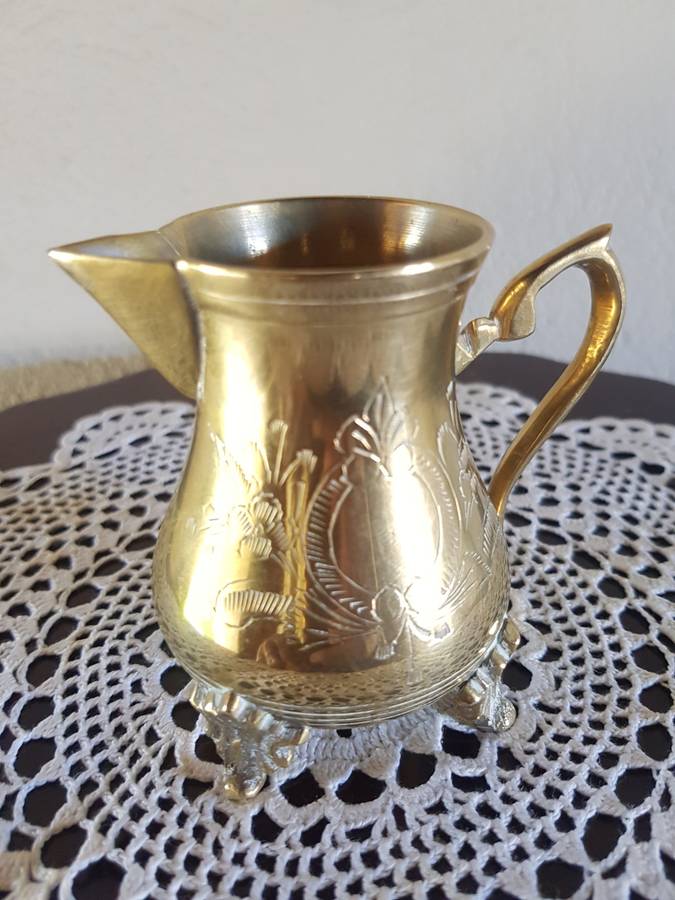 VINTAGE BRASS TEA/COFFEE SET IN PRISTINE CONDITION
