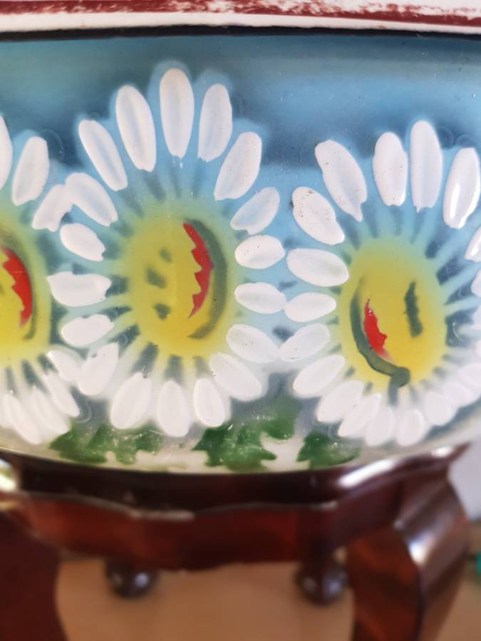 VINTAGE ENAMEL JUG AND BASIN