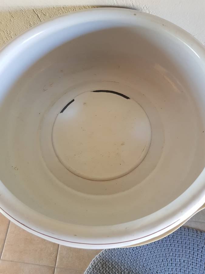 VINTAGE ENAMEL JUG AND BASIN