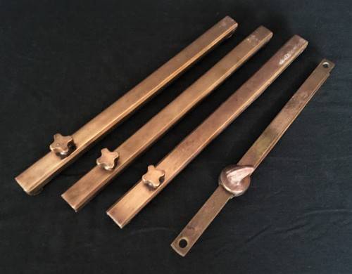 Lot of Vintage Brass Window Stays