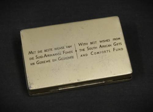 Vintage Pewter Cup and Tin Cigarette Box