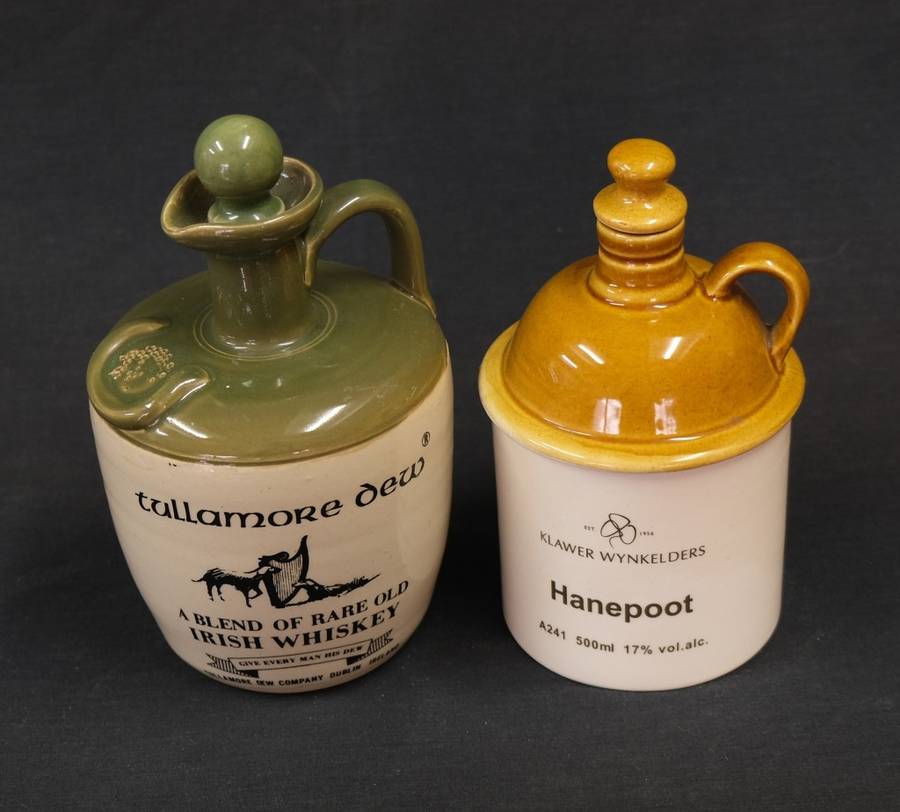 Vintage Ceramic Tullamore Dew and Hanepoot Flagons