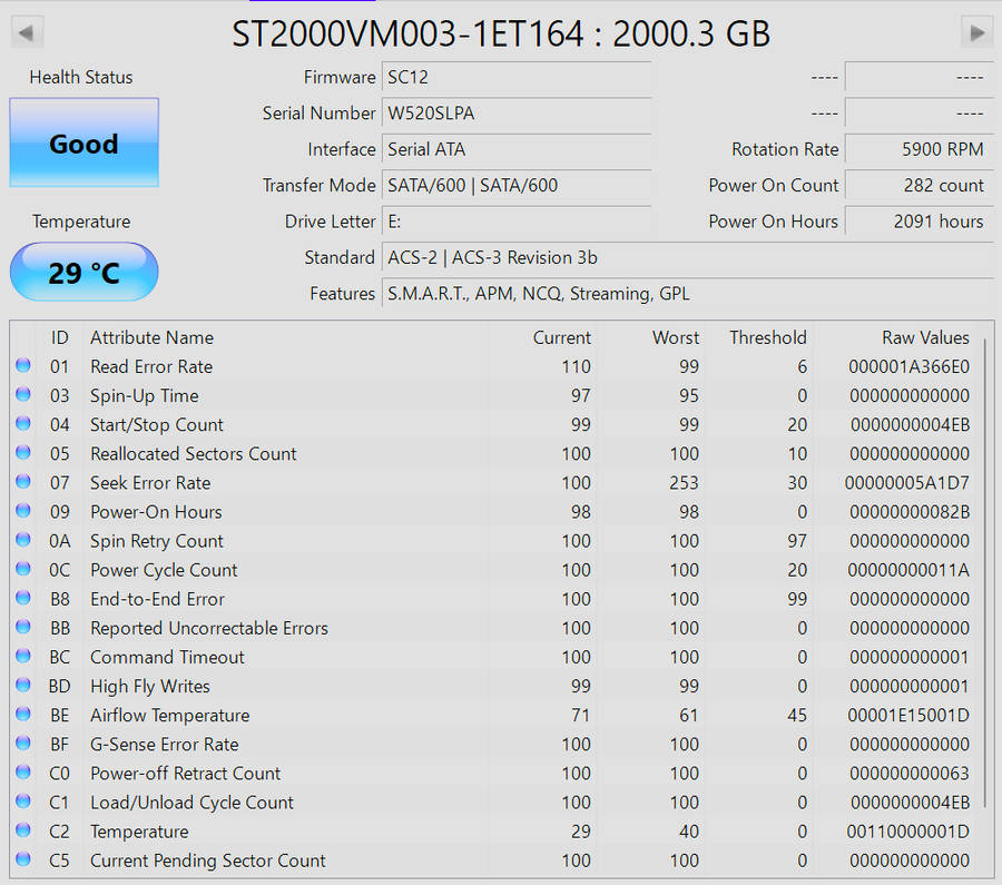 Seagate 2TB 3.5` HDD *NO RESERVE*