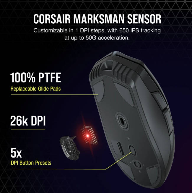 Corsair SABRE RGB PRO WIRELESS FPS Gaming Mouse