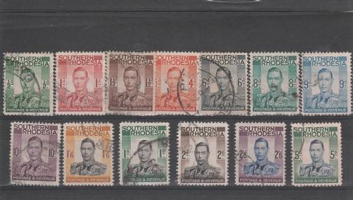 S.Rhodesia - 1937 Def Issue KGVI Full Set - Used