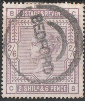Great Britain 1883-84 QVI SG179 2/6 (#2)-Used *LOVELY CIR DATE STAMP -NICE*
