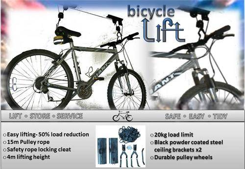 Bike Storage- Lift for easy, safe storage