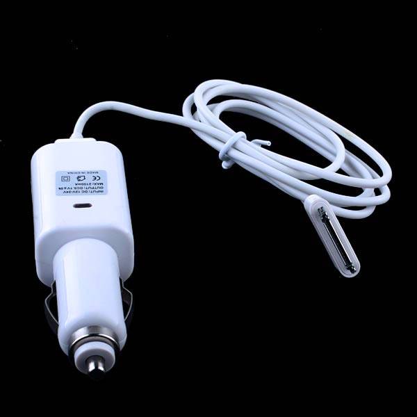 Compact 2IN1 Car Charger Vehicle Power Supply with USB Sync Cable for Apple etc.
