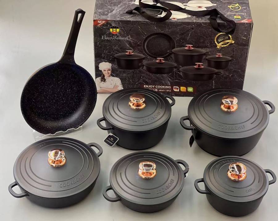 Haus Roland Die Casting Aluminum Cooking Set - Black