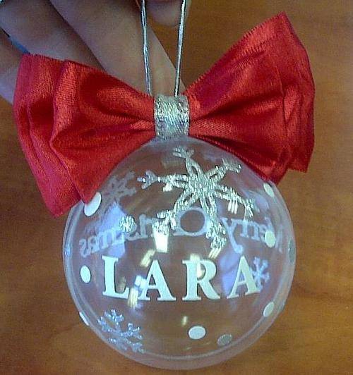 RED RIBBON, CHRISTMAS BAUBLE DECORATION