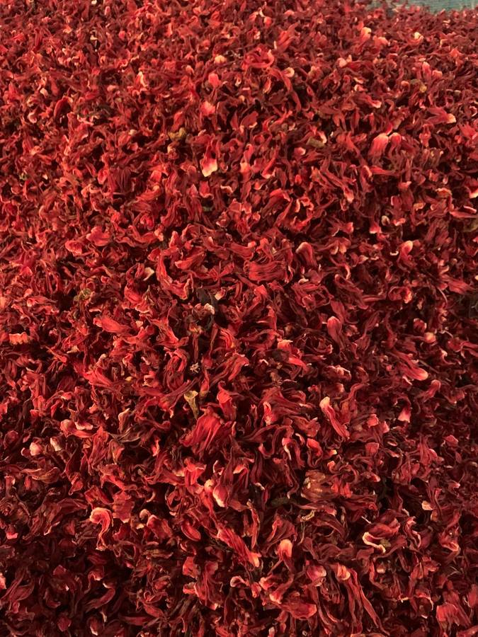 Dried hibiscus flowers (bulk 1 kg )