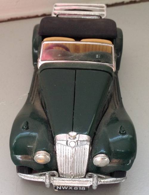 Dark green Corgi MG-TF Made in Great Britain 11.5 cms see all pics Postage R50.