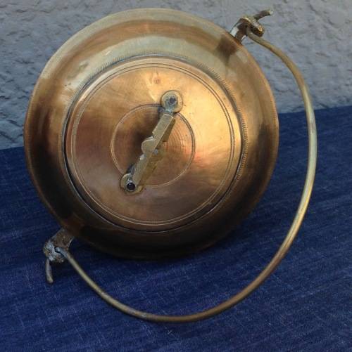 VINTAGE BRASS FOOD CONTAINER FROM INDIA. SEE PICTURES.