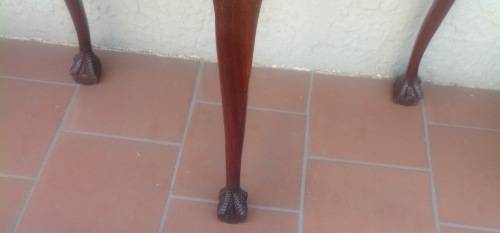 VINTAGE IMBUIA HALF MOON TABLE IN NICE CONDITION. COLLECTION ONLY.