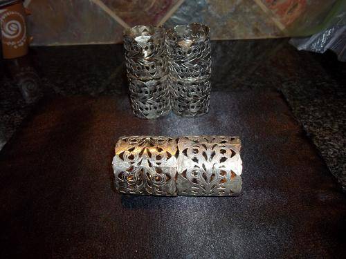 6 SERVIETTE RINGS ART NOUVEU ?