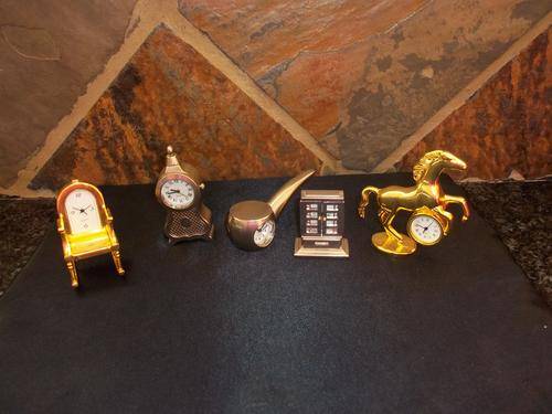 5 ASSORTED MINI CLOCKS FREE POSTAGE