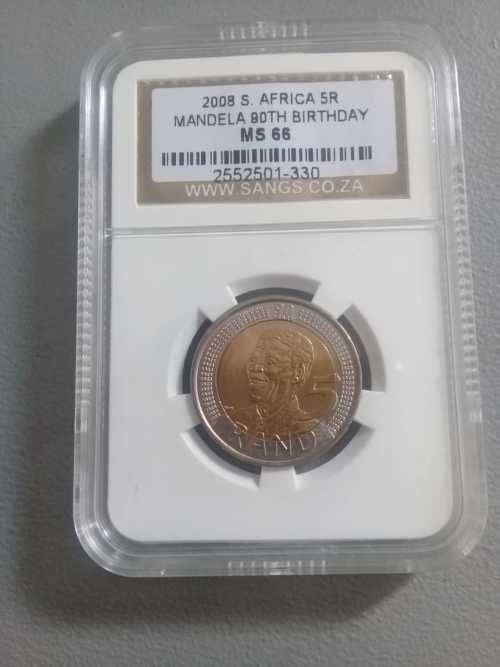 2008 Mandela 80th Birthday coin MS 66