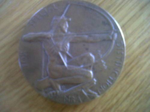 HUGE BRASS MEDAL +60 g AND 50 MM IN DIAMETER