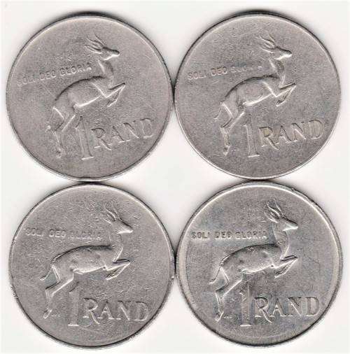 SA Presidential R1 Nickel Coins Set (1979,82,85 and 1990)
