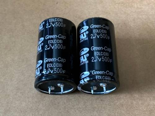 2 x 500F Supercapacitors - Workshop Clearance Sale