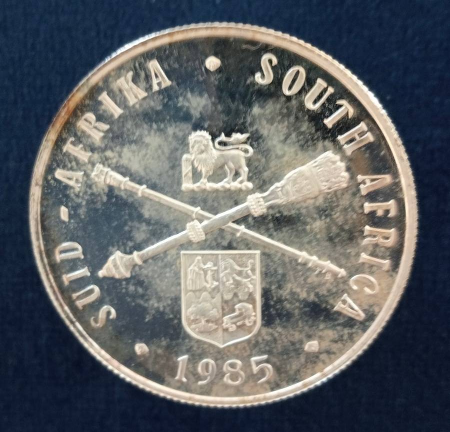 R1 1985 SILVER PROOF COIN PARLIAMENT (1910-1985) IN SAM box