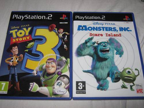 Toy Story 3 and Monster's Inc PS2 Games - Like New
