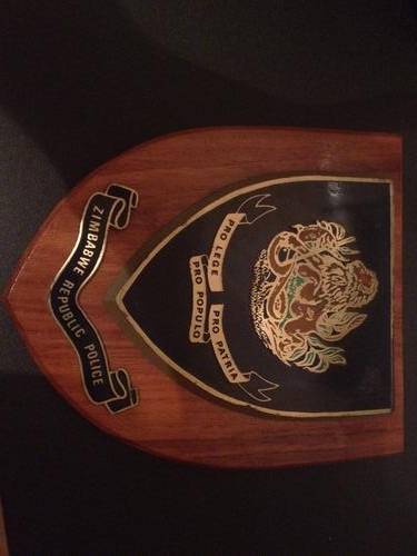 A Zimbabwe republic police plaque