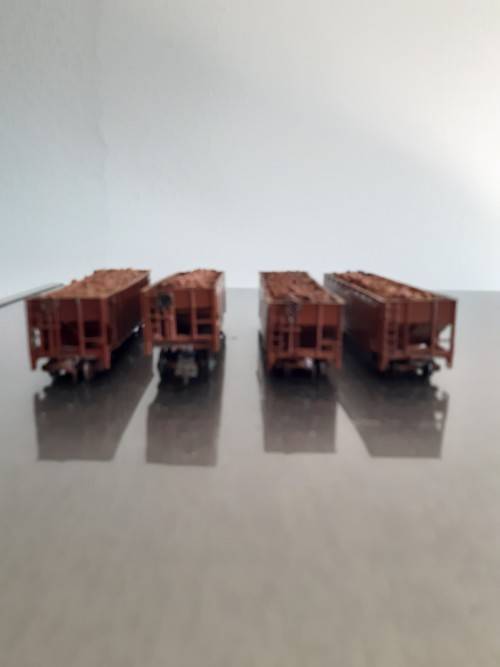 4 x iron ore wagons