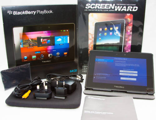 Blackberry Playbook 64GB with PU Leather Swivel Case (As New)
