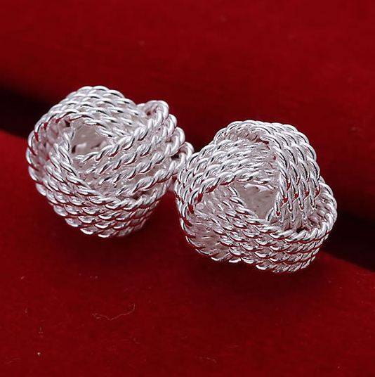 Beautiful silver round ear rings, local stock hot selling!!