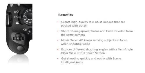 canon eos 700d 18 mega pixel camera good condition - great camera - 5 photos per second