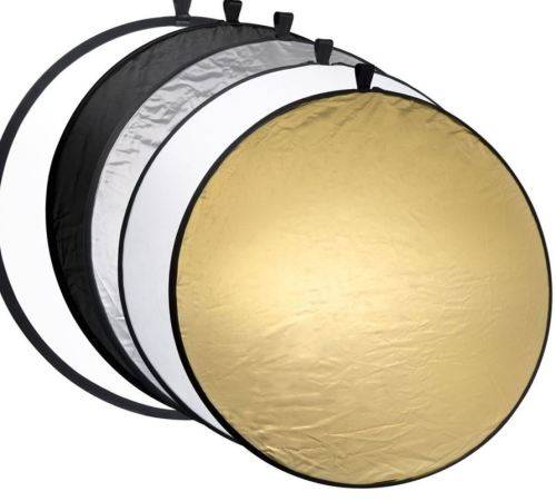 +- 106 cm studio outdoors reflector, gold silver black white(diffuse)