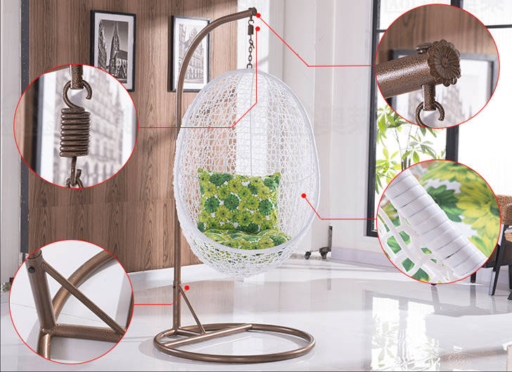 Egg Shape Outdoor Wicker Swing Chair rattan garden Swing