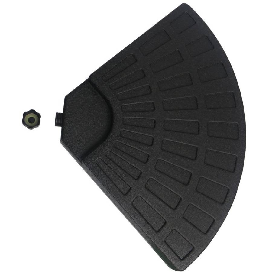 4Pcs 13L Fan Shaped Water Filled Umbrella Base Suitable for All Kinds of Cross Tiles (Black)