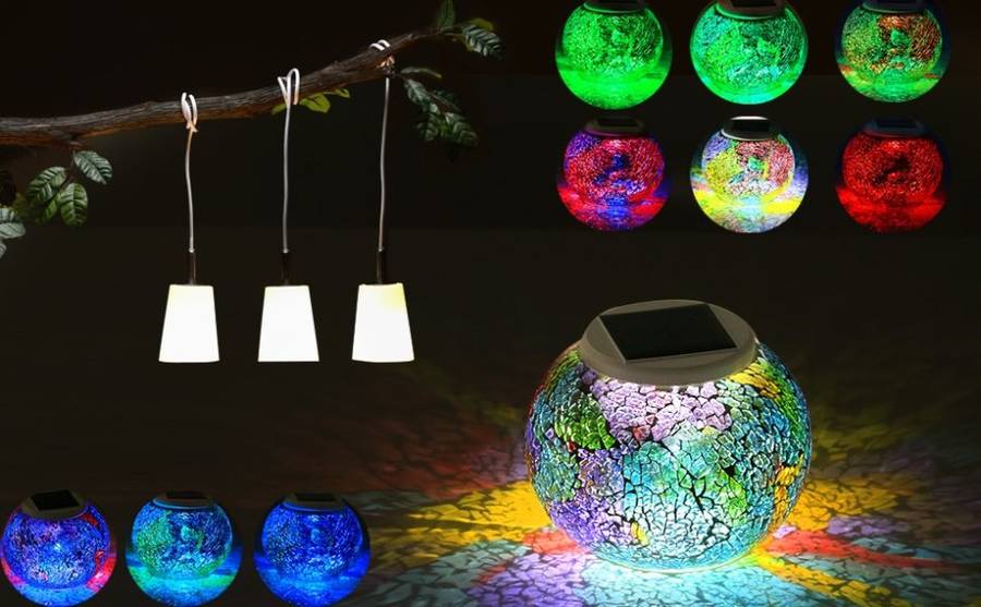 Swimming Pool Color Changing Solar Powered Glass Ball Led Garden Lights Outdoor Waterproof