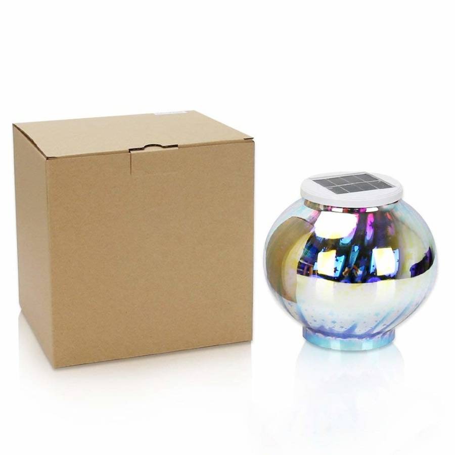 Christmas Lights Color Changing Solar Light Crystal Glass for for Out/Indoor Decorations (Stars)