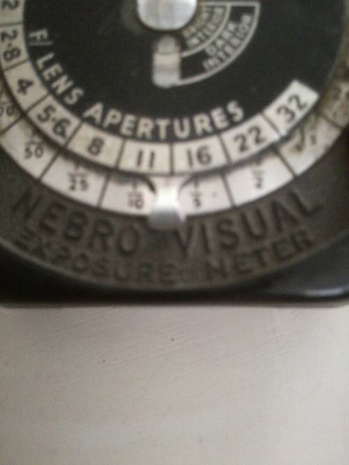 VINTAGE NEBRO  VISUAL Exposure Meter