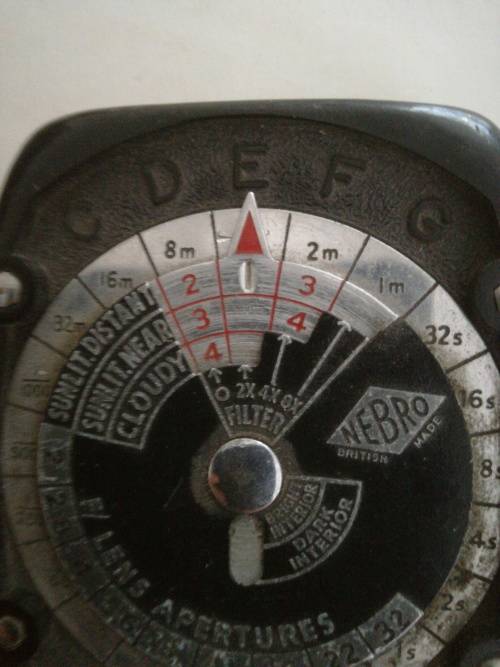 VINTAGE NEBRO  VISUAL Exposure Meter