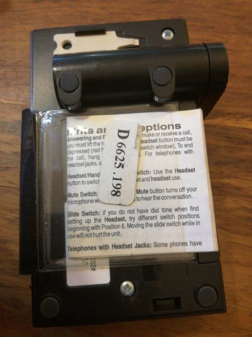 PLANTRONICS PROFESSIONAL SWITCHBOARD HEADSET.