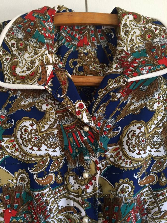 **SALE !! ** VINTAGE DRESS - PAISLEY PRINT SIZE 12-14