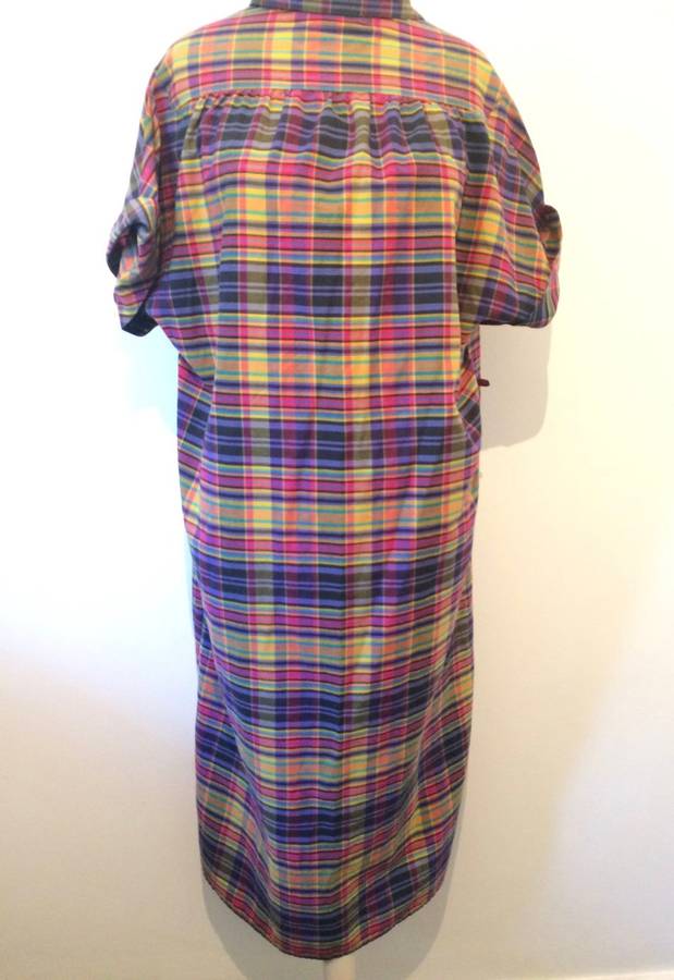 ##SALE## VINTAGE SUMMER SHIRT DRESS PLAID - SIZE 16