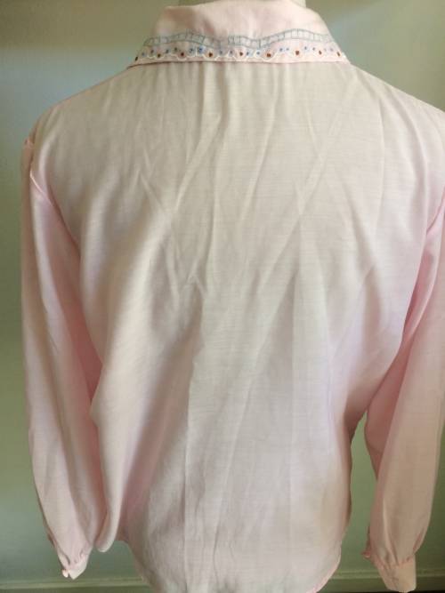 VINTAGE FEMININE EMBROIDED LONG SLEEVE SHIRT