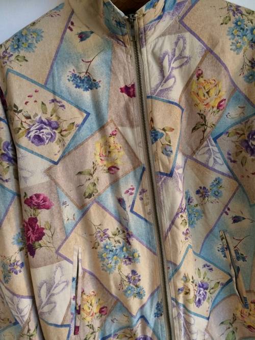 VINTAGE SAINT LORI FLOWER BOMBER JACKET  - SIZE M