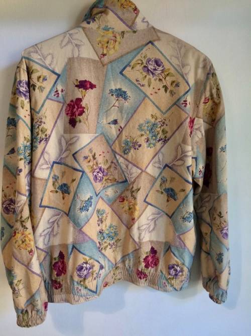VINTAGE SAINT LORI FLOWER BOMBER JACKET  - SIZE M