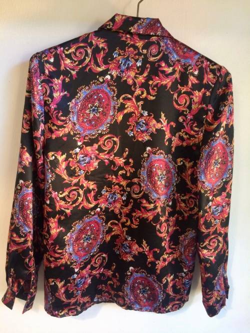 VINTAGE SILKY FEEL BLOUSE SHIRT - 10