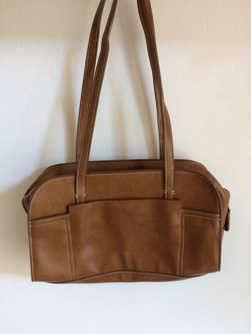 *** april end of summer sale ***   SYNTHETIC LEATHER NEXT BAG  -TAN