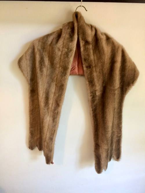 VINTAGE FAKE FUR STOLE/ WRAP  -  2M LONG
