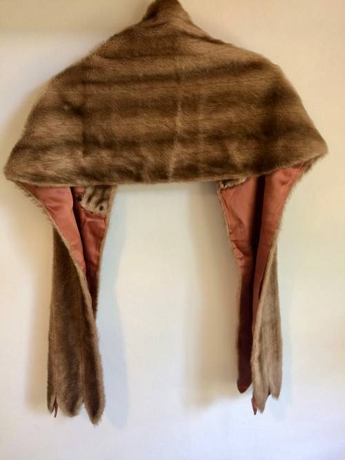 VINTAGE FAKE FUR STOLE/ WRAP  -  2M LONG