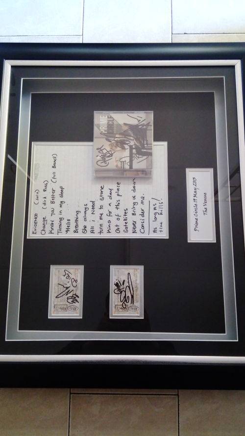 Hand signed Prime Circle CD ,and tickets with original Sheet music.